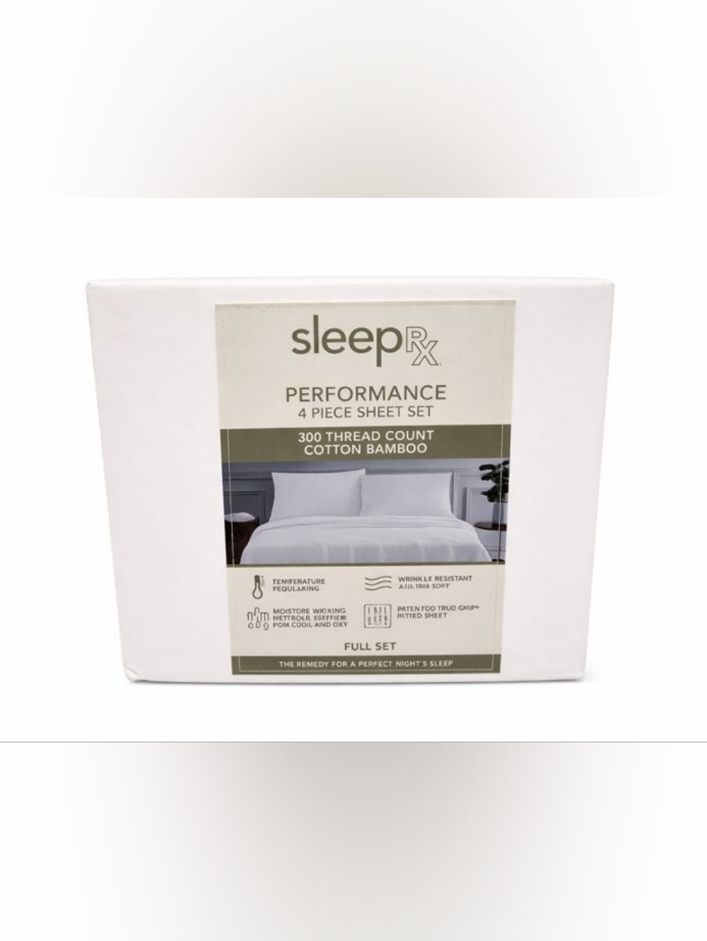 Sleep RX Performance 4 Piece Sheet Set - Full - Bright White